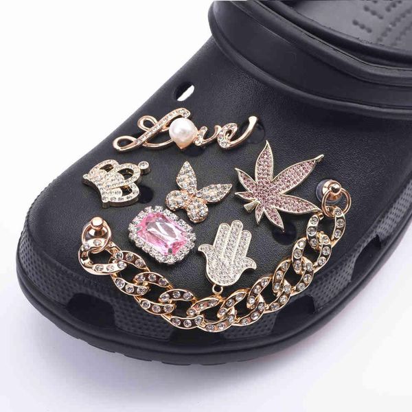 

shoe parts accessories brand hats design diamond metal jewelry delivery increase insoles shoelaces 0811, White;pink