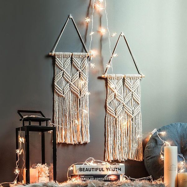 

decorative objects & figurines wall hanging tapestry hand-woven macrame wedding party backdrop props pendent home room decoration handicraft