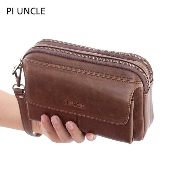 

wallets men's passport / phone clip wallet large capacity certificate bag brand business hand leather long, Red;black