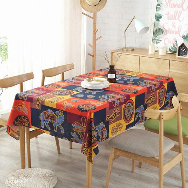 

table cloth bohemian nationality style cotton linen tablecloth kitchen decorative rectangular cover tea