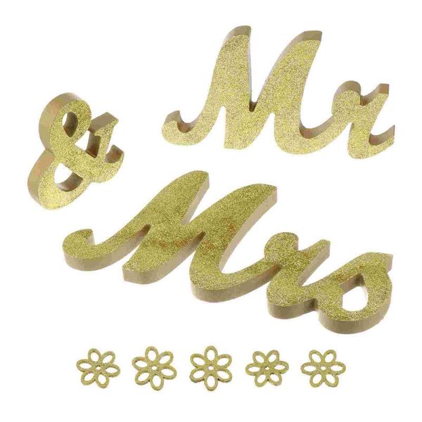 

novelty items 3pcs/set wedding ornament deskwooden adornment creative letter