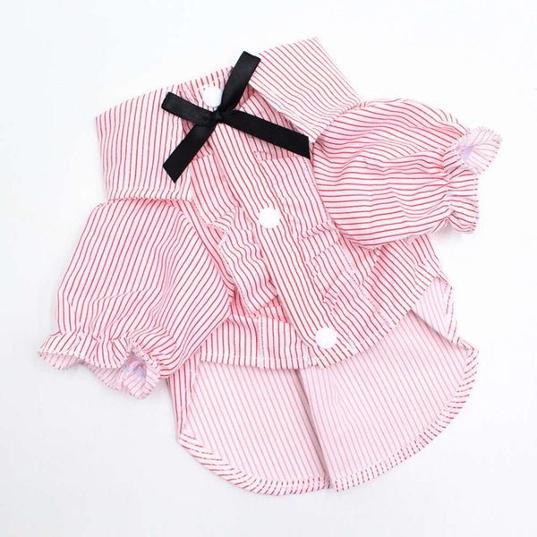 

the dog clothes summer pet clothing dog shirt stripe t-shirt bipedal