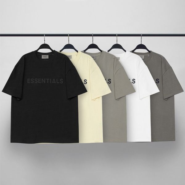 

women's t-shirt essentials summer fashion brand casual letter t-shirt fog short sleeve men's personality fog, White