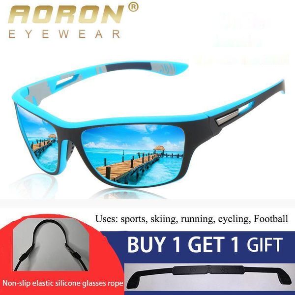 

sunglasses aoron polarized men outdoor sports goggle windproof sand sun glasses uv400 anti-glare tr frame, White;black