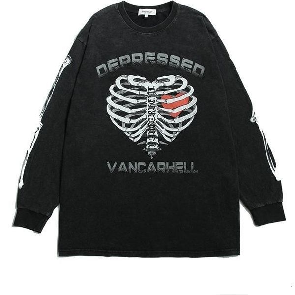 

women's hoodies & sweatshirts men's hooded sweatshirt, casual wear, european and american style, sweater washing, loose bone sketc, Black