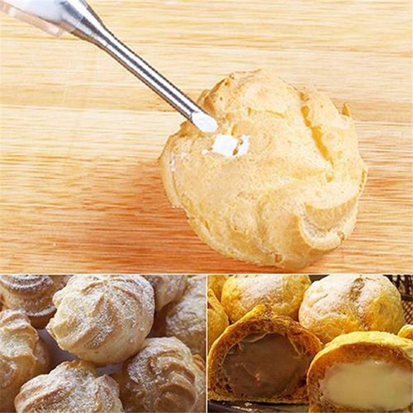 

baking & pastry tools 1pc cream icing piping nozzle tip cake decorating toolstainless steel long puff set decor ic878035