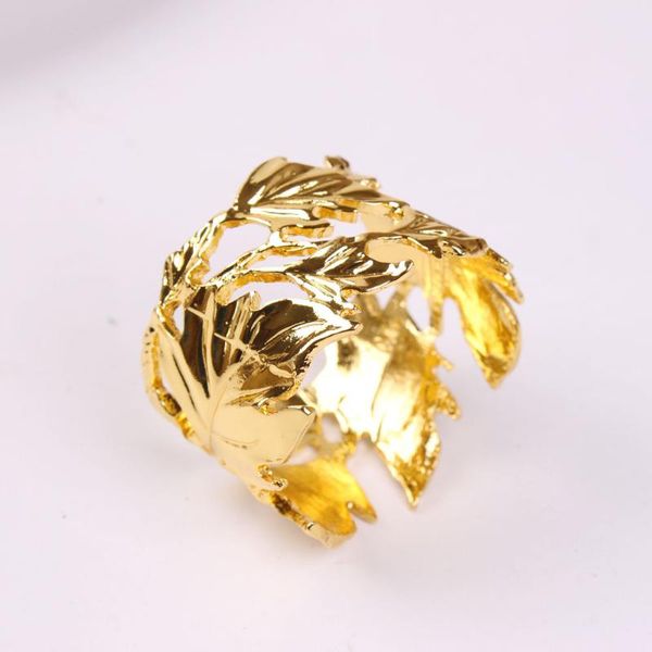 

napkin rings 4pcs / metal european style leaf ring deskdecoration is used for home party wedding western el occasion