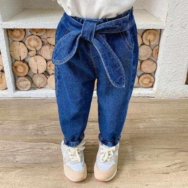 

jeans kids bow for girls spring autumn casual style clothes, Blue