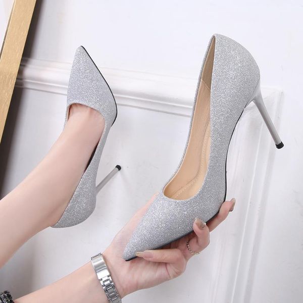

dress shoes odinokov sequins woman pumps gold silver high heels women wedding stiletto ladies fashion, Black