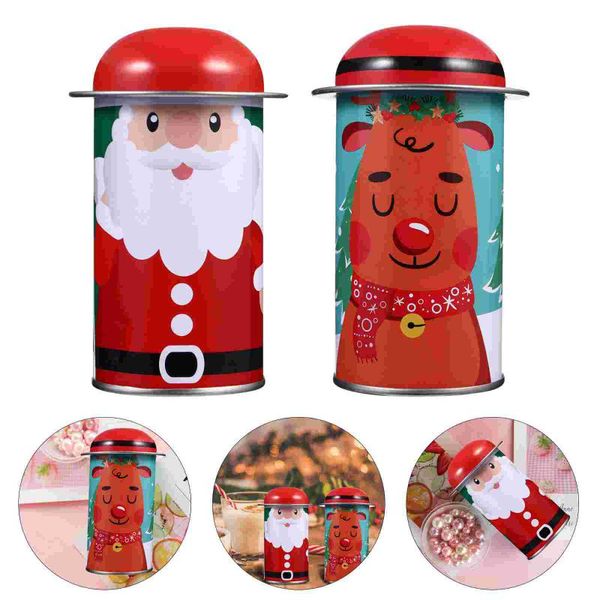 

gift wrap 2pcs christmas boxes exquisite tin candy storage jar