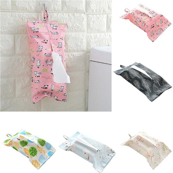 

tissue boxes & napkins hanging flowers plant animal print box cover paper towel cotton linen storage holder bag home decor