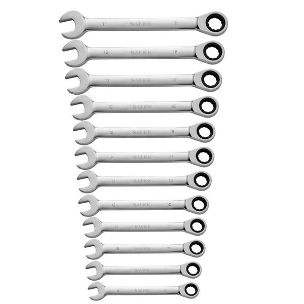 

8-19mm ratcheting box combination wrenches for car repair ring spanner hand tools a set of key