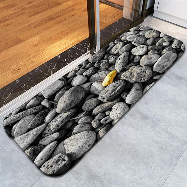 

carpets cobblestone pavement printing floor mats door carpet kitchen slip absorbent study insole