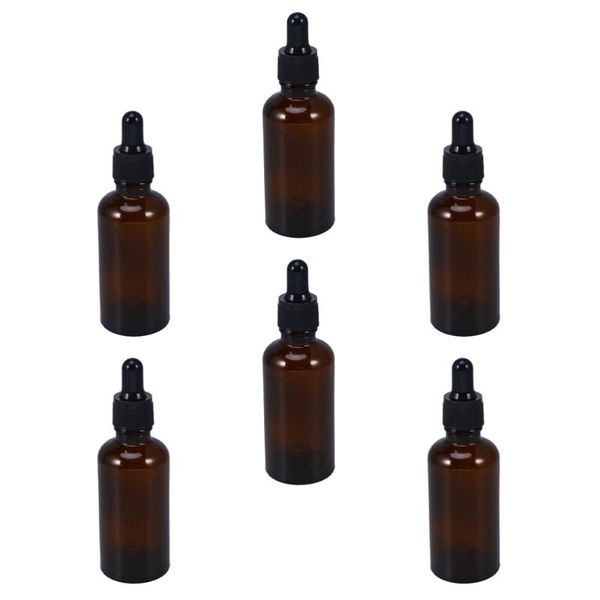 

storage bottles & jars 6pcs glass dropping compact dropper bottle multi-purpose