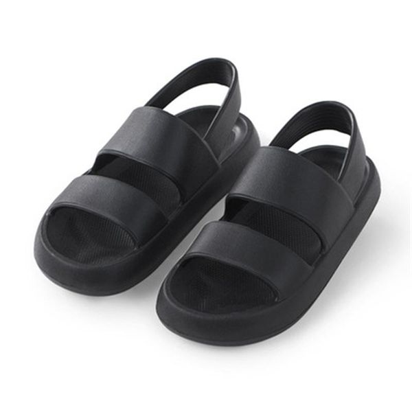 

sandals women summer platform shoes beach outside eva slides flip flops men soft thick sole non-slip indoor, Black
