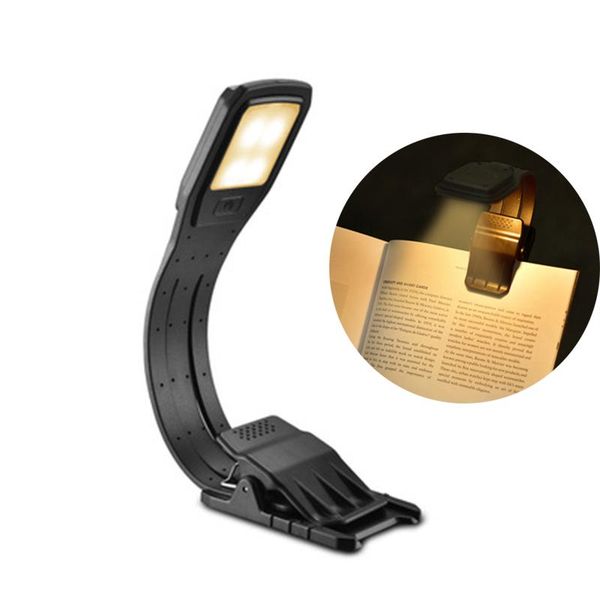 

book lights usb rechargeable reading lamp led light 4-level brightness eye protection clip for night