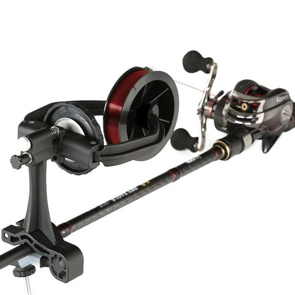 

fishing line spooler winder portable reel spool station system for spinning or baitcasting reels