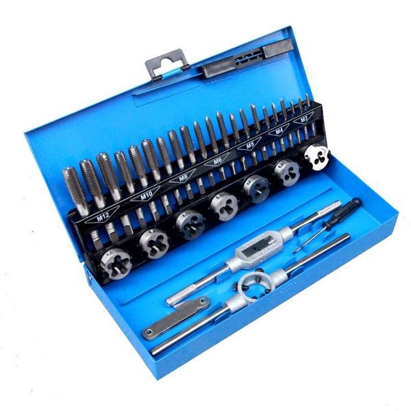 

hand tools 32pcs tap die tapping combination set bit manual threading tool thread opener machine