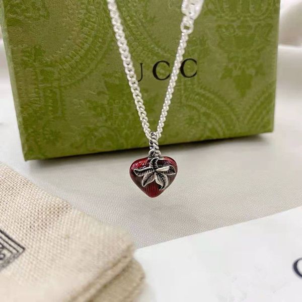 

s925 silver three dimensional strawberry pendant fashion necklace exclusive fine jewel