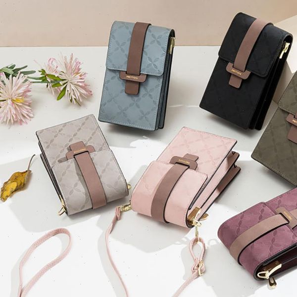 

bags for women wallet plaid leather shoulder straps bag mobile phone big card holders handbag pockets girls, Red;black