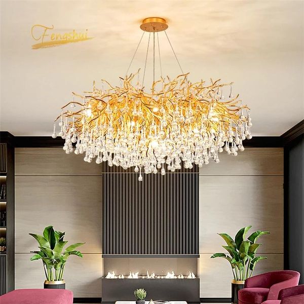 

chandeliers nordic loft chandelier lighting luxury crystal hanging lamp modern creative home decor for living room light