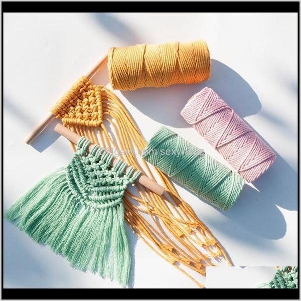 

yarn m natural rame cotton cord twisted string rope diy crafts knitting tapestry1 vteee ptrco, Black;white