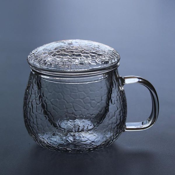 

creative home decor double-layer glass cup heat-resistant transparent tea with lid filtered water warm gift wine glasses