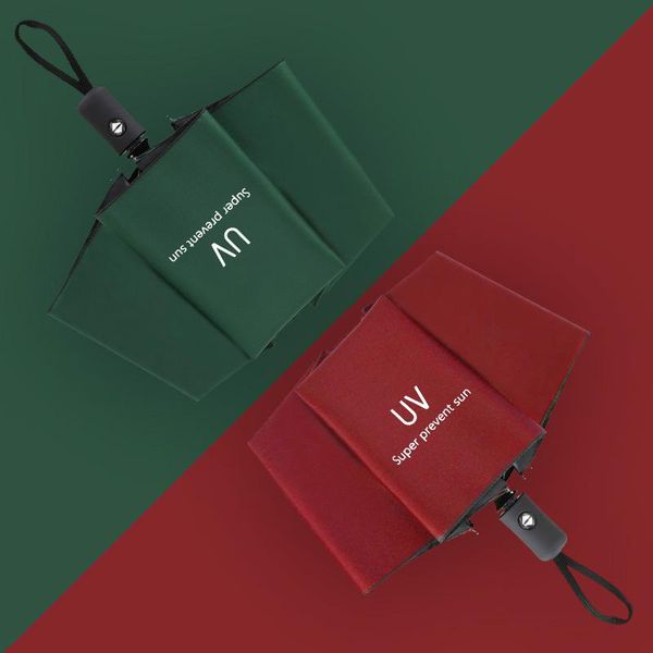 

umbrellas high-grade sunscreen folding ten-bone automatic umbrella rain gift