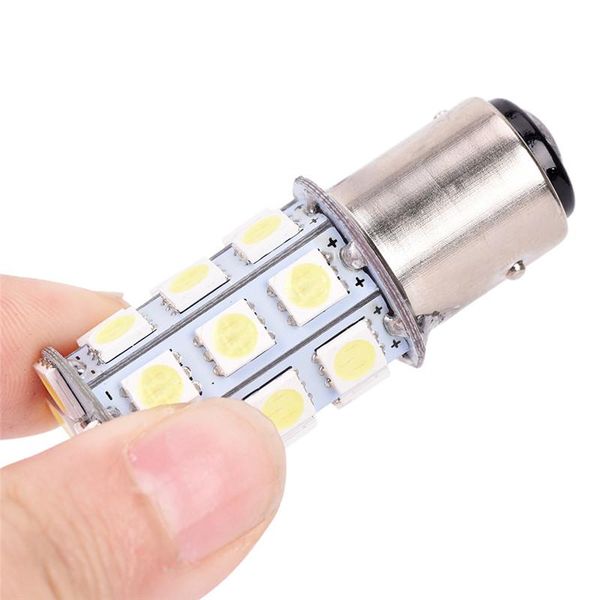 

1157 white bay15d p21/5w 27smd auto car brake tail slight lamp bulb pure emergency lights led