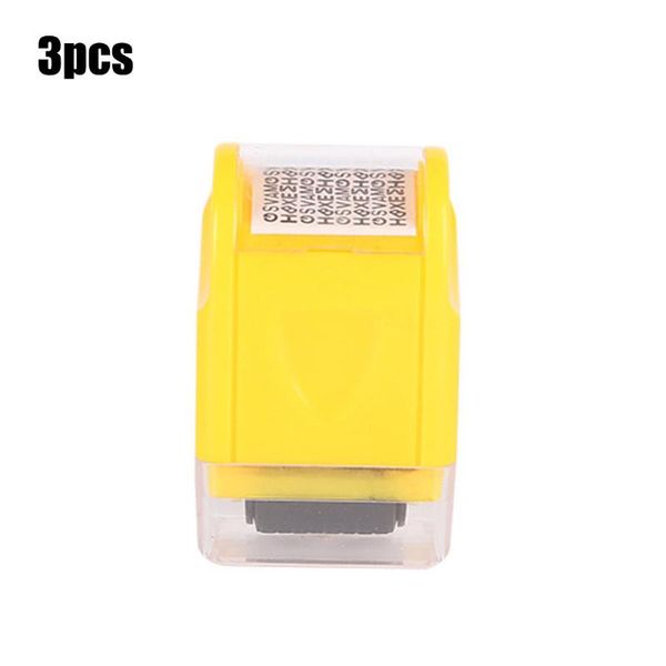 

Gift Wrap 3x Roller Stamp Data Identity Plastic Privacy 3.7cm X 3cm 6cm