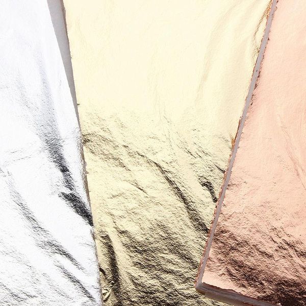 

other arts and crafts paper scrapbook 100 sheets gold silver copper leaf foil gilding art craft decorative material 14x14cm 3 colors