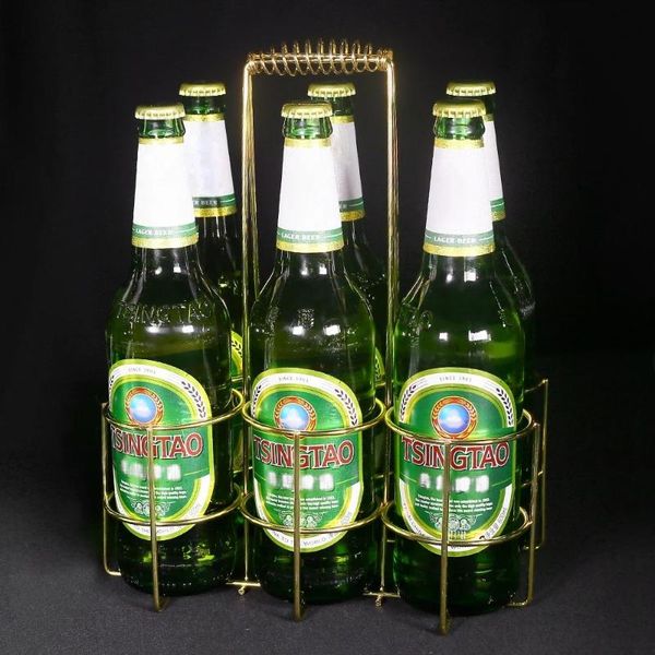 

ice buckets and coolers a 6 bottles beer holder party basket rack wine caddy stand mini iron metal with handle