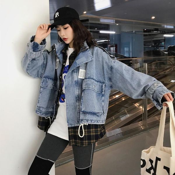 

denim jacket women's loose bf korean 2021 spring and autumn net red fashion jackets, Black;brown