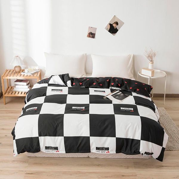 

bedding sets nordic boys black n white fashion cartoon deer set  double single size bed linen