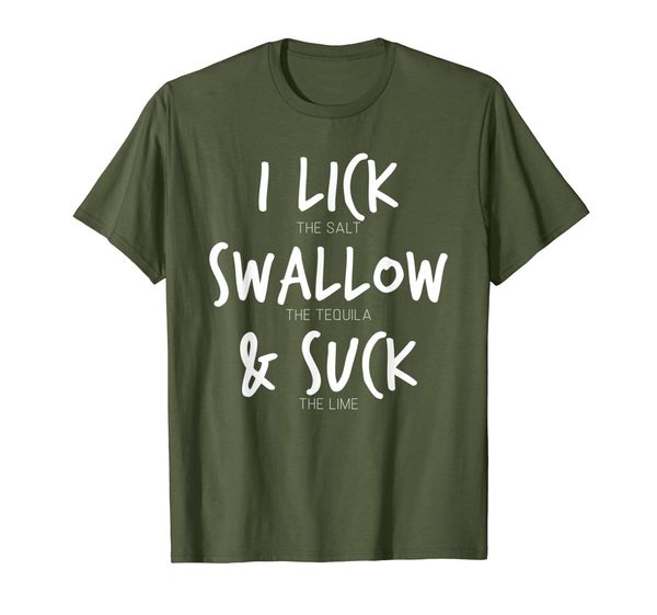 

i lick salt swallow tequila suck lime cinco de mayo t-shirt, White;black