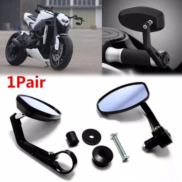 

motorcycle mirrors 1 pair universal handle bar end rearview side replacement