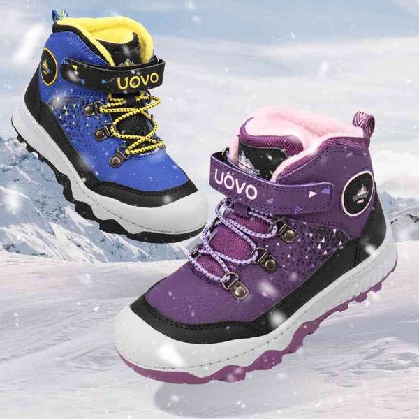 

uovo sports winter new middle large children's warm men's and women's shoes outdoor, Black