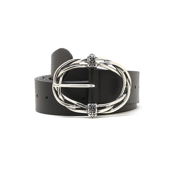 

belts metal buckle women's leather belt casual wild lady, Black;brown
