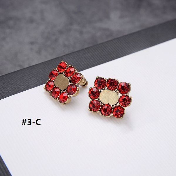 

rhinestone stud crystal design earrings gold ear studs alloy earrings for women fashion stud wholesale woman 2021, Golden;silver