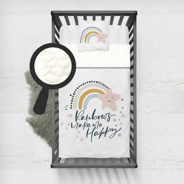 

blankets kids minky blanket super soft and warm white star rainbow baby children for couch bed model 381