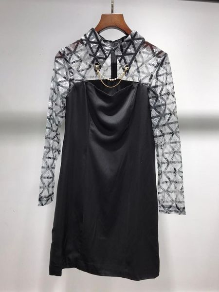 

casual dresses wb11443 fashion women 2021 spring dress luxury european design party style, Black;gray