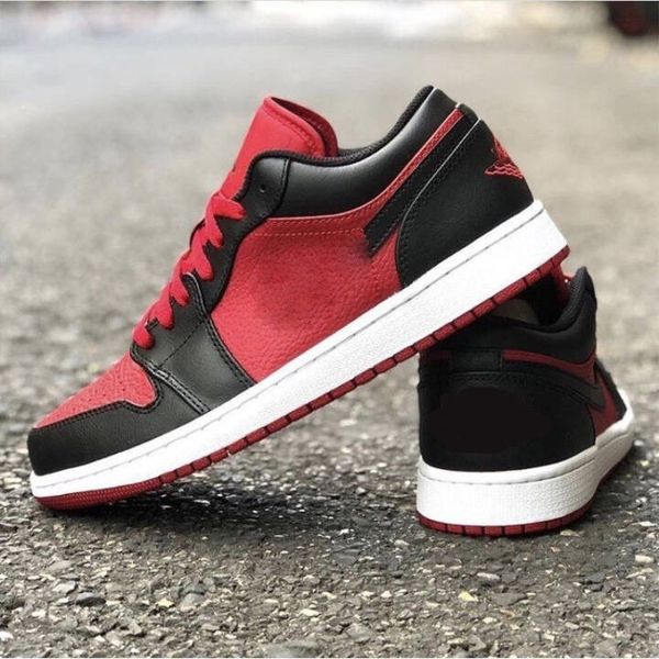 

#(box) retro clothing men's red basketball shoes low-1 low-female gradient sports red outdoor sneakers
