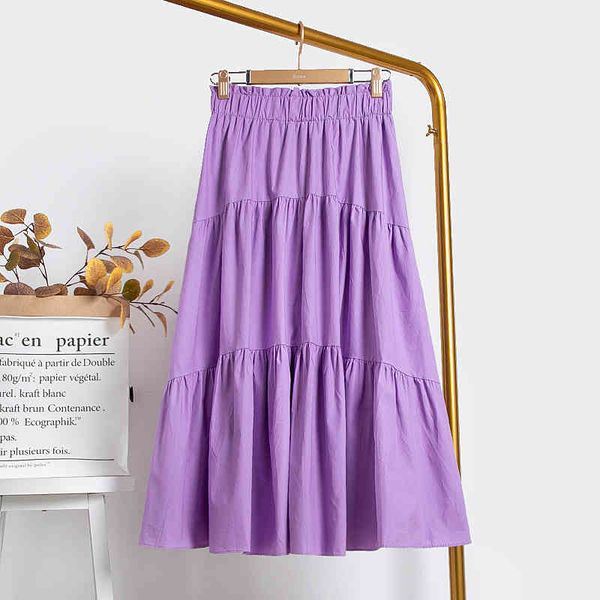 

simple chic all-match bottom clothing ruffled high waist casual ladies skirt queen holiday spring and summer 16w712 210510, Black