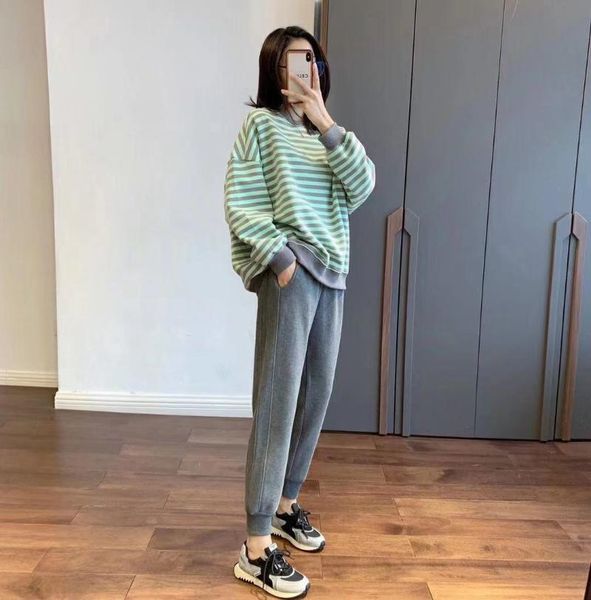 

women's pants & capris women fall winter style plus velvet sweatpants, Black;white