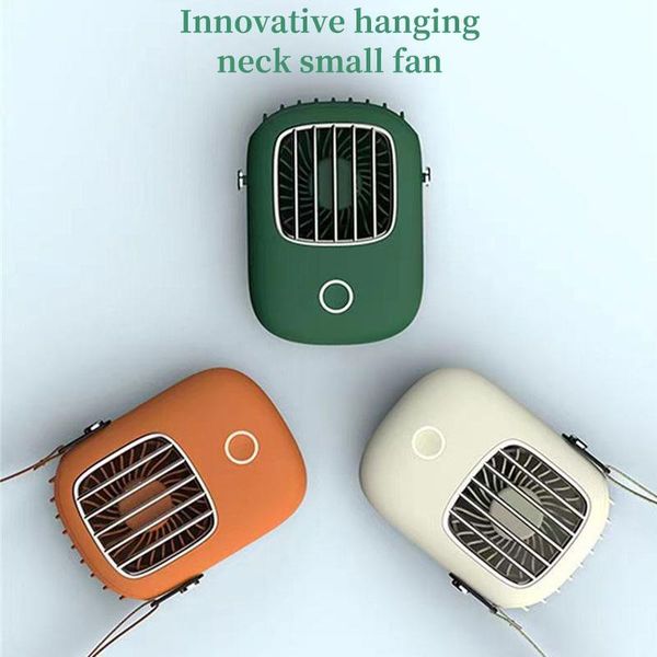 

electric fans 2021 travel hanging neck fan rechargeable usb mini suitable for home desk outdoor