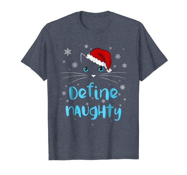 

Funny Meowy Xmas Santa Cat Lovers Define Naughty Pajama Tee, Mainly pictures