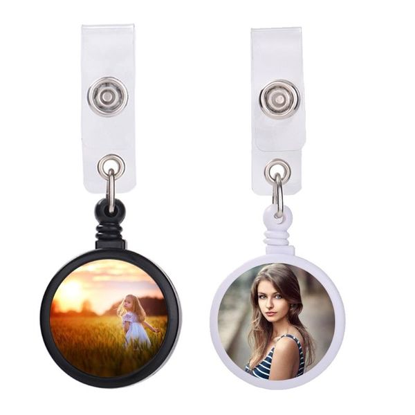 

keychains european and american jewelry pendant blank sublimation tag thermal transfer easy pull keychain x7ya, Silver