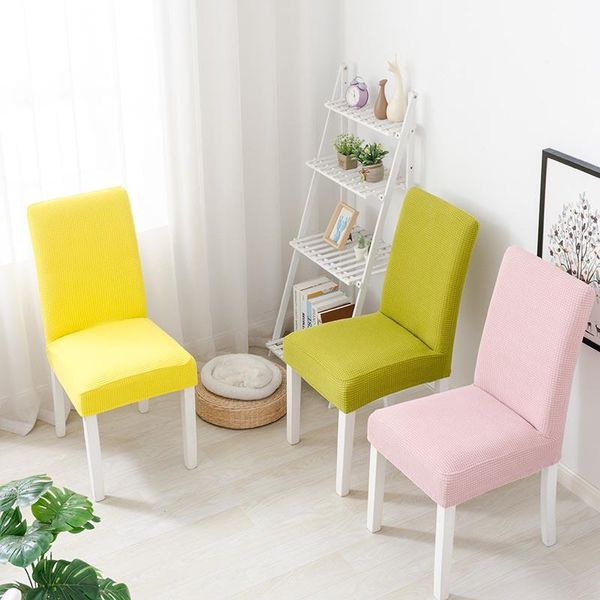 

polar fleece chair cover with back elastic spandex dining room seat slipcover for home restaurant el 1/2/4/6 pcs covers
