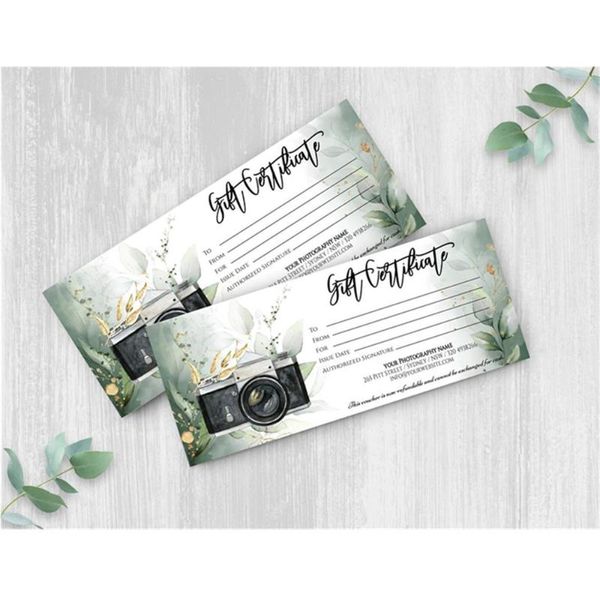 

greeting cards pography gift certificate po session voucher card social media