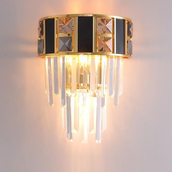 

modern crystal wall lamp living room decorative led lighting
